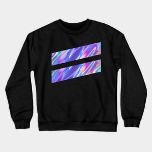 Double Slash, Abstract Colorful Geometric Graphic Design Crewneck Sweatshirt